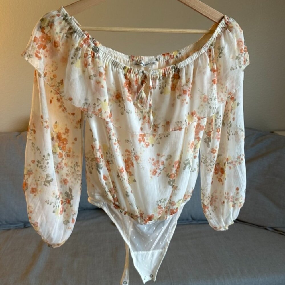 Abercrombie Floral Bodysuit Long Sleeve